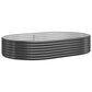 Plantenbak 214X140X36 Cm Gepoedercoat Staal Antracietkleurig