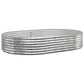 Plantenbak 214X140X36 Cm Gepoedercoat Staal Zilverkleurig