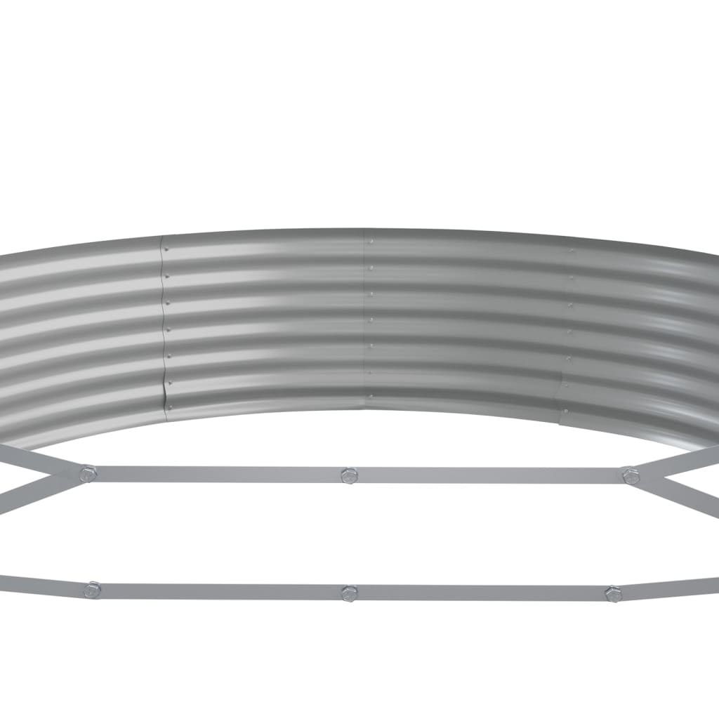 Plantenbak 600X140X36 Cm Gepoedercoat Staal Grijs