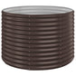 Plantenbak 100X100X68 Cm Gepoedercoat Staal Bruin