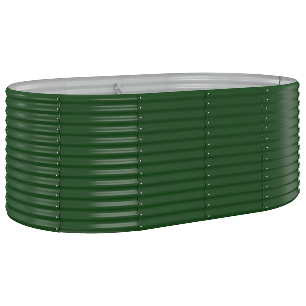 Plantenbak 175X100X68 Cm Gepoedercoat Staal Groen
