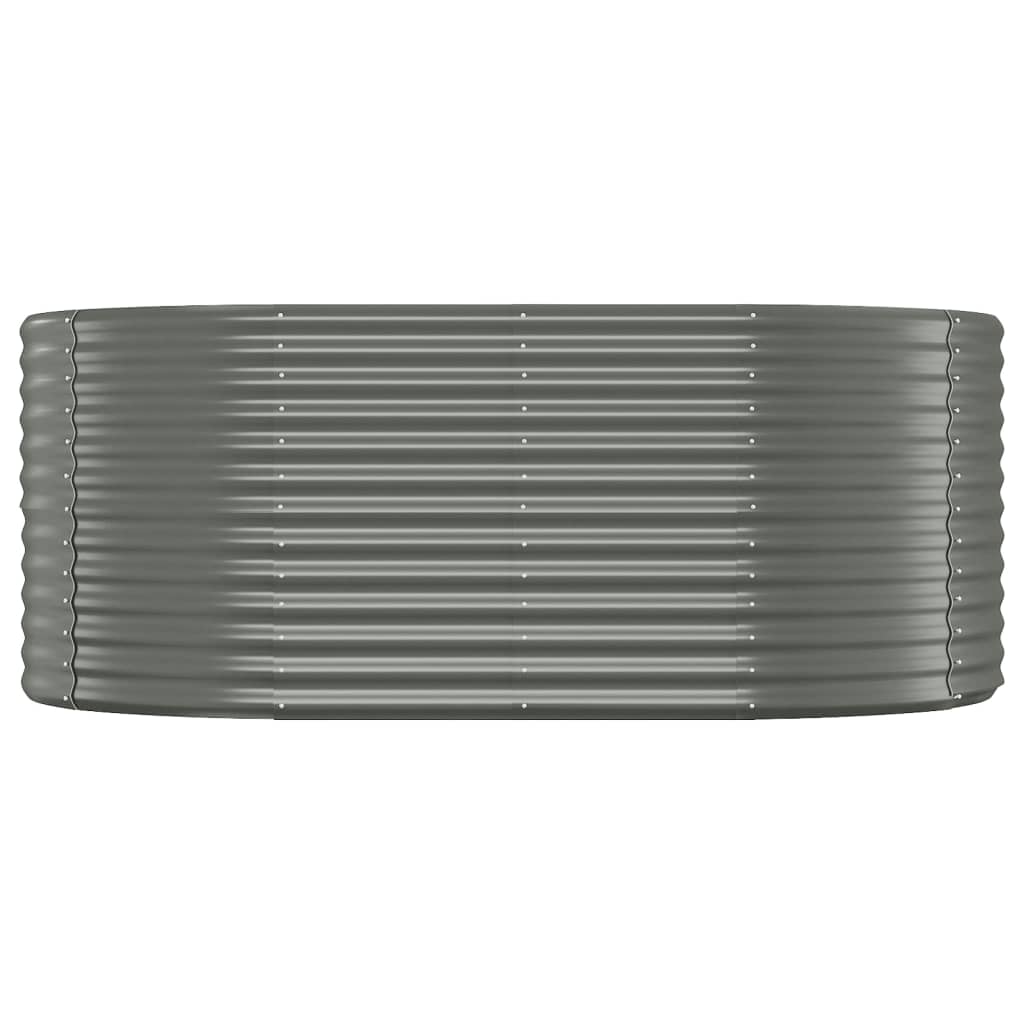 Plantenbak 175X100X68 Cm Gepoedercoat Staal Grijs