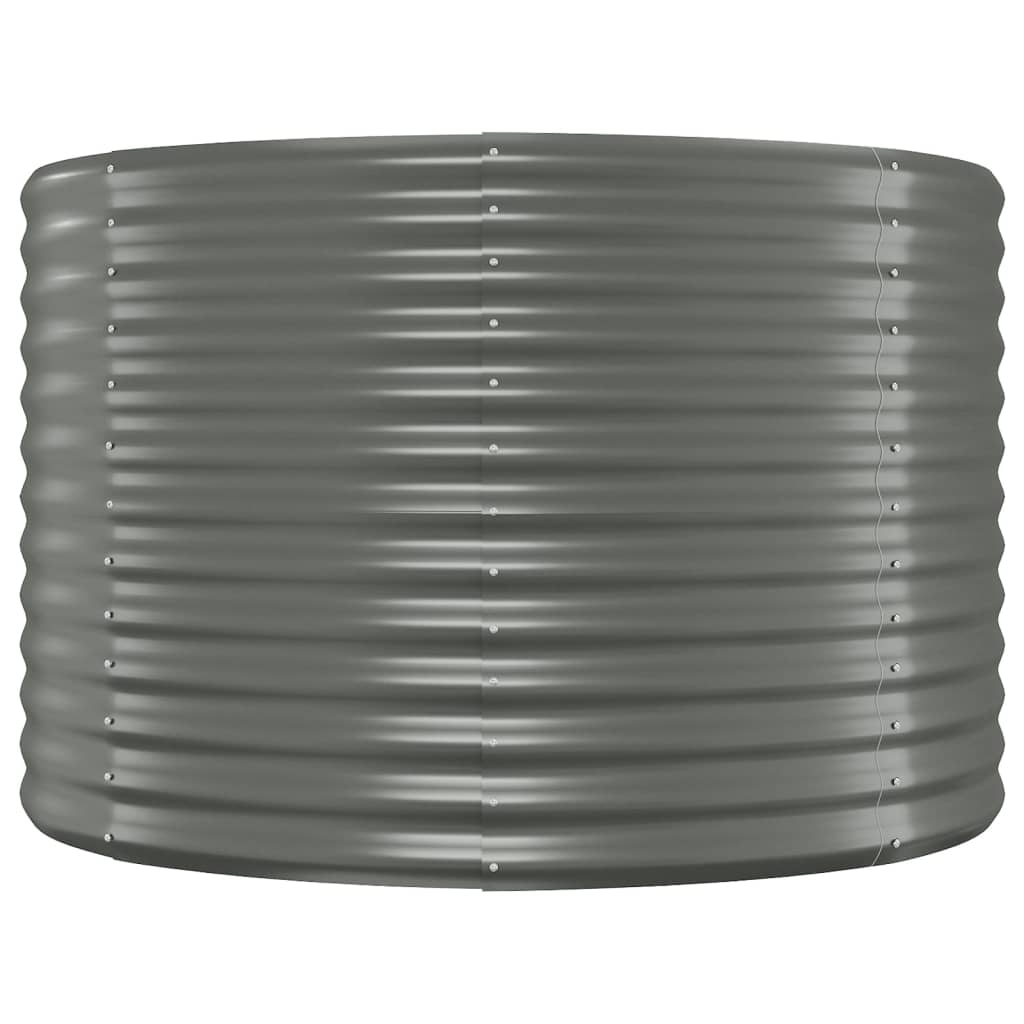 Plantenbak 175X100X68 Cm Gepoedercoat Staal Grijs