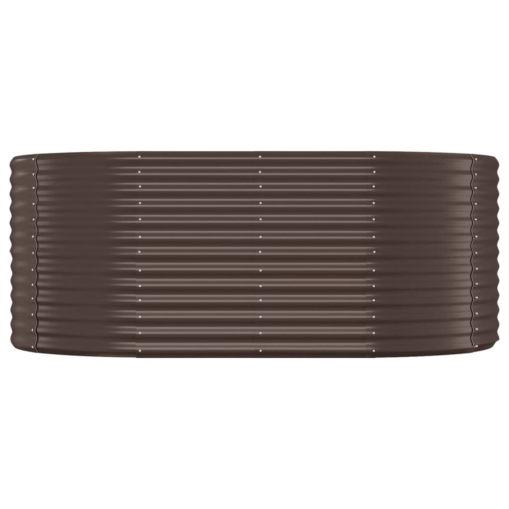 Plantenbak 175X100X68 Cm Gepoedercoat Staal Bruin