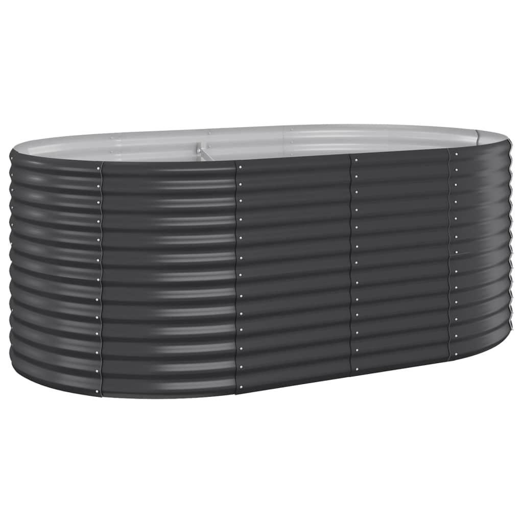 Plantenbak 175X100X68 Cm Gepoedercoat Staal Antracietkleurig