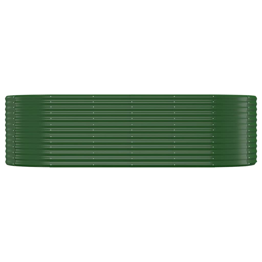 Plantenbak 249X100X68 Cm Gepoedercoat Staal Groen
