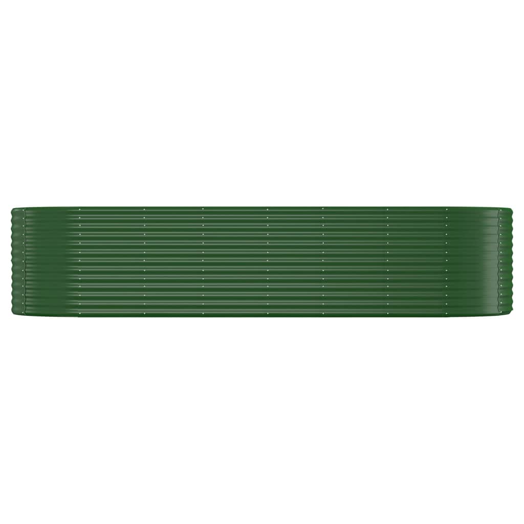 Plantenbak 322X100X68 Cm Gepoedercoat Staal Groen