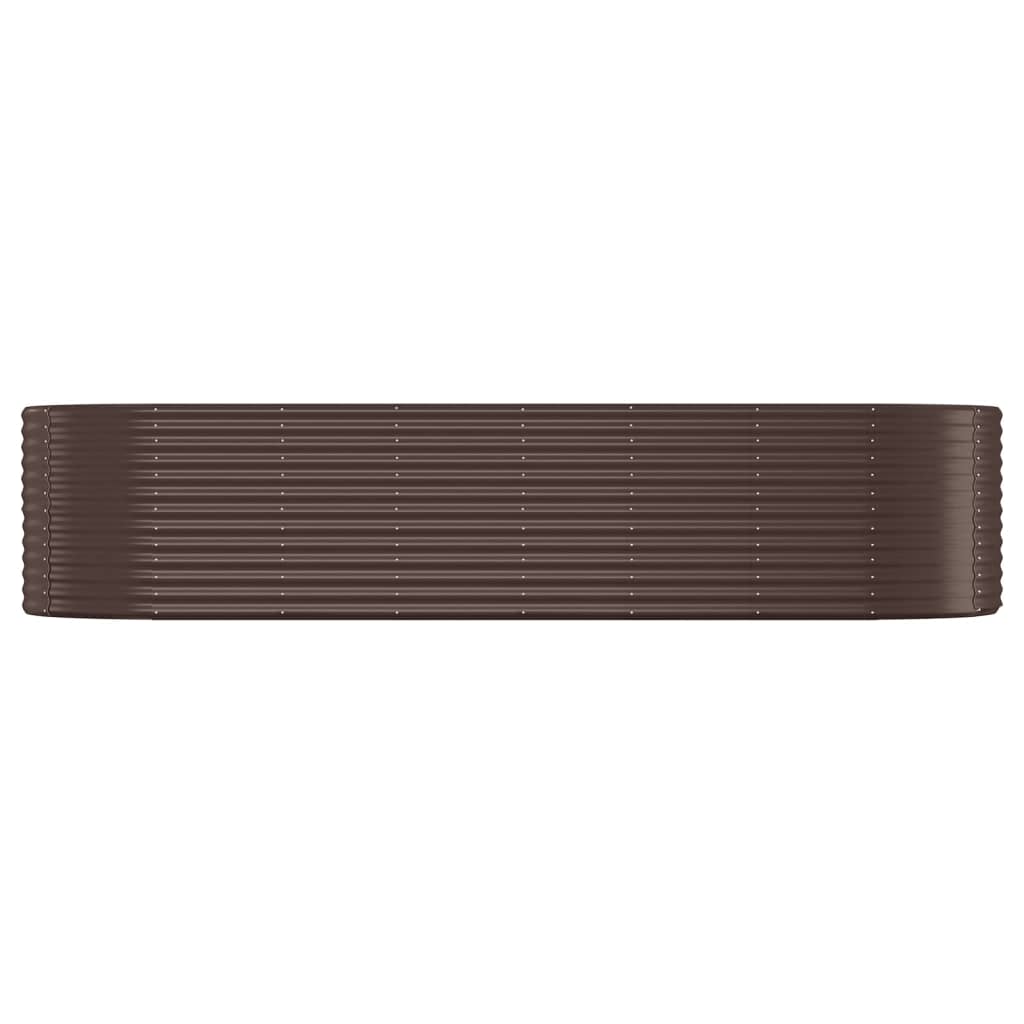 Plantenbak 322X100X68 Cm Gepoedercoat Staal Bruin