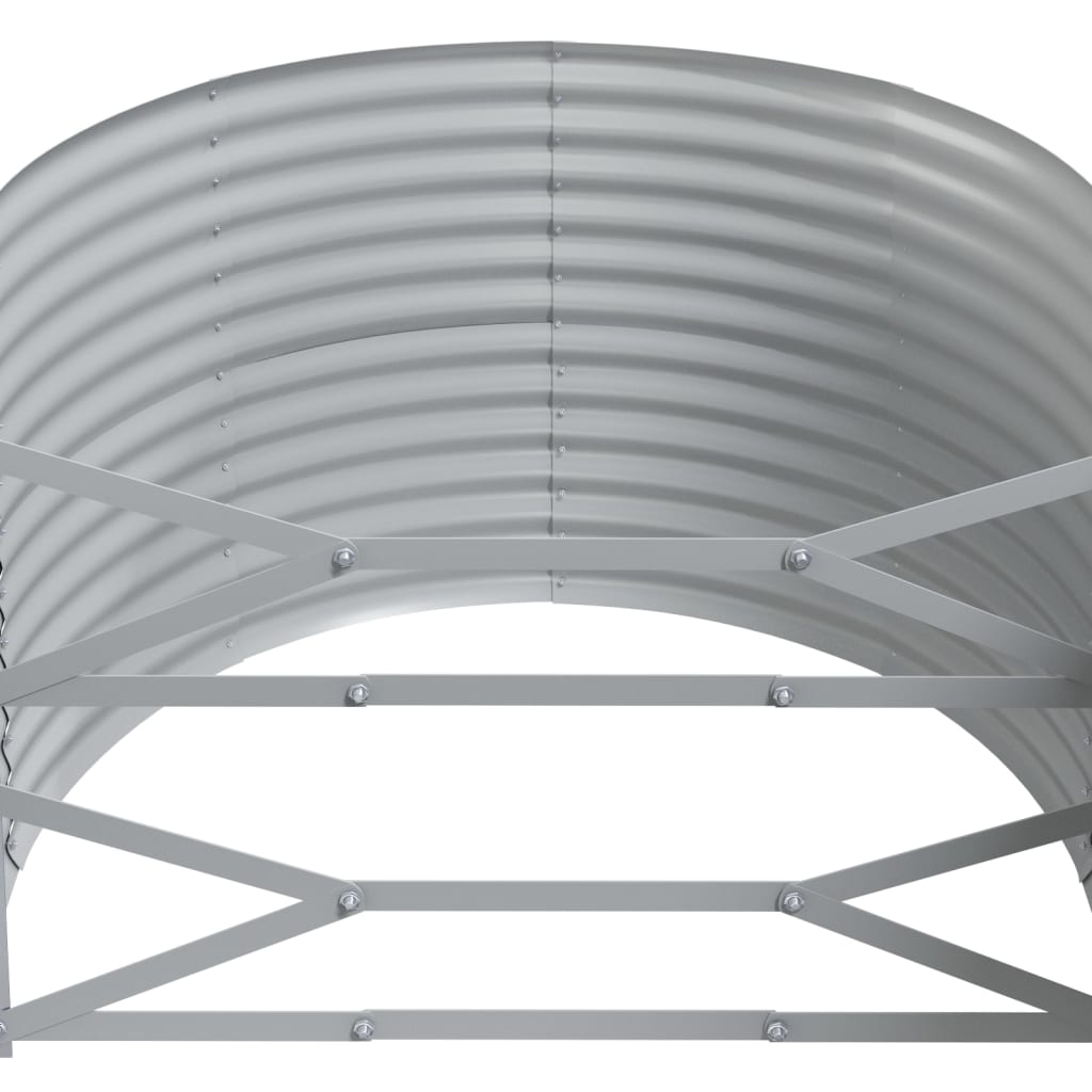 Plantenbak 322X100X68 Cm Gepoedercoat Staal Bruin