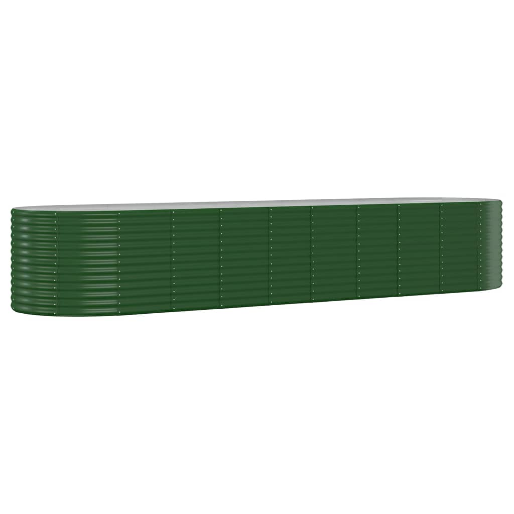 Plantenbak 396X100X68 Cm Gepoedercoat Staal Groen