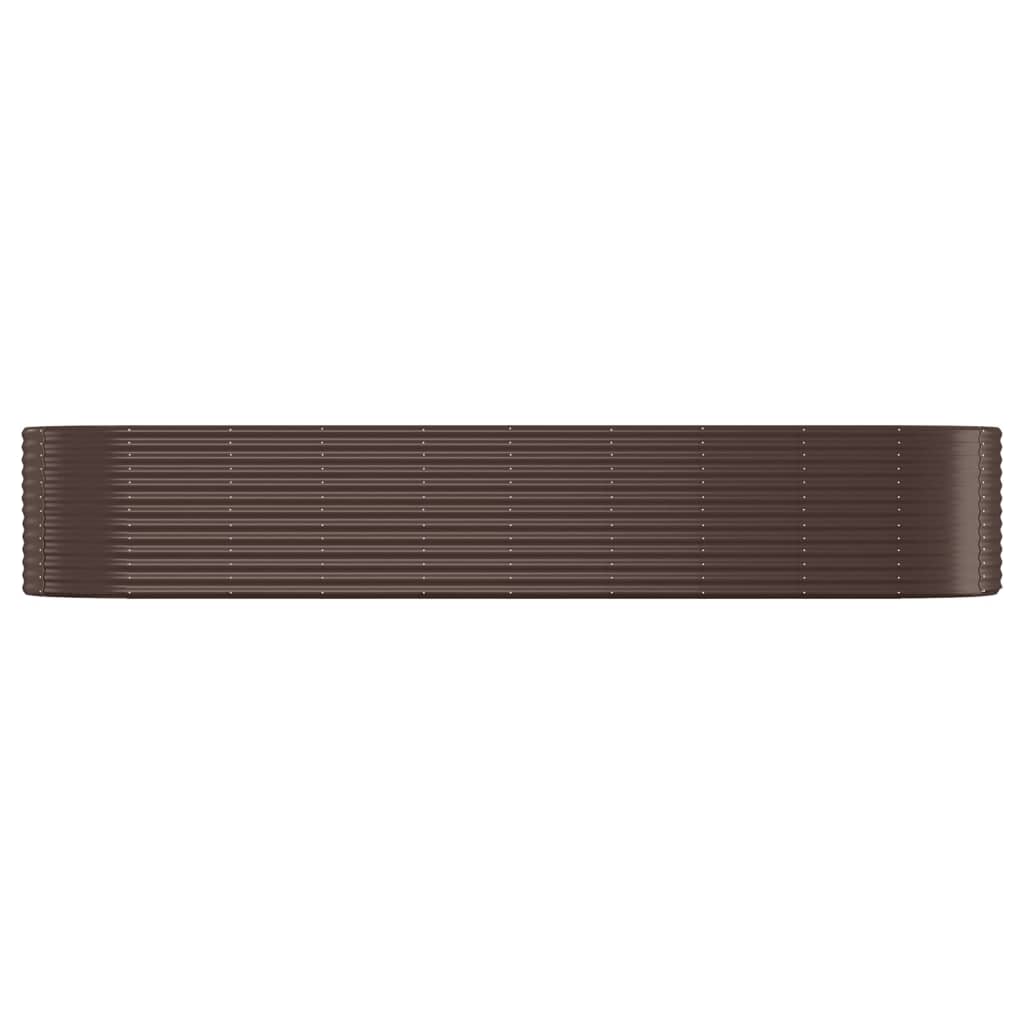 Plantenbak 396X100X68 Cm Gepoedercoat Staal Bruin