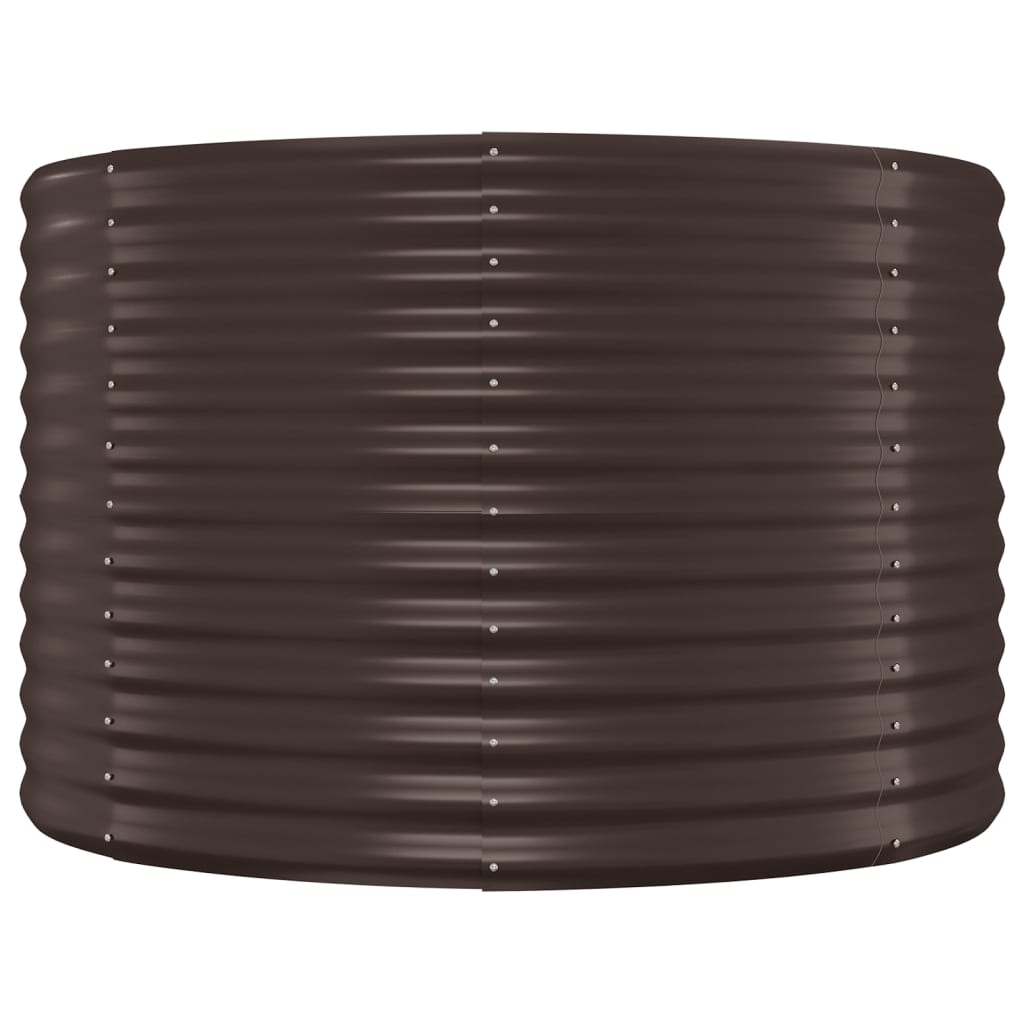 Plantenbak 396X100X68 Cm Gepoedercoat Staal Bruin