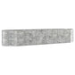 Plantenbak 396X100X68 Cm Gepoedercoat Staal Zilverkleurig