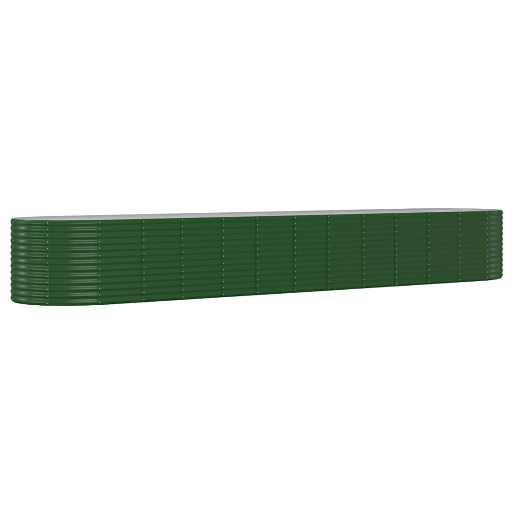Plantenbak 507X100X68 Cm Gepoedercoat Staal Groen