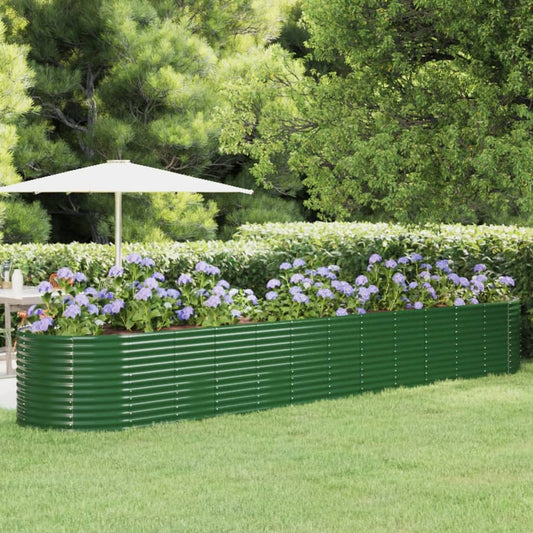 Plantenbak 507X100X68 Cm Gepoedercoat Staal Groen