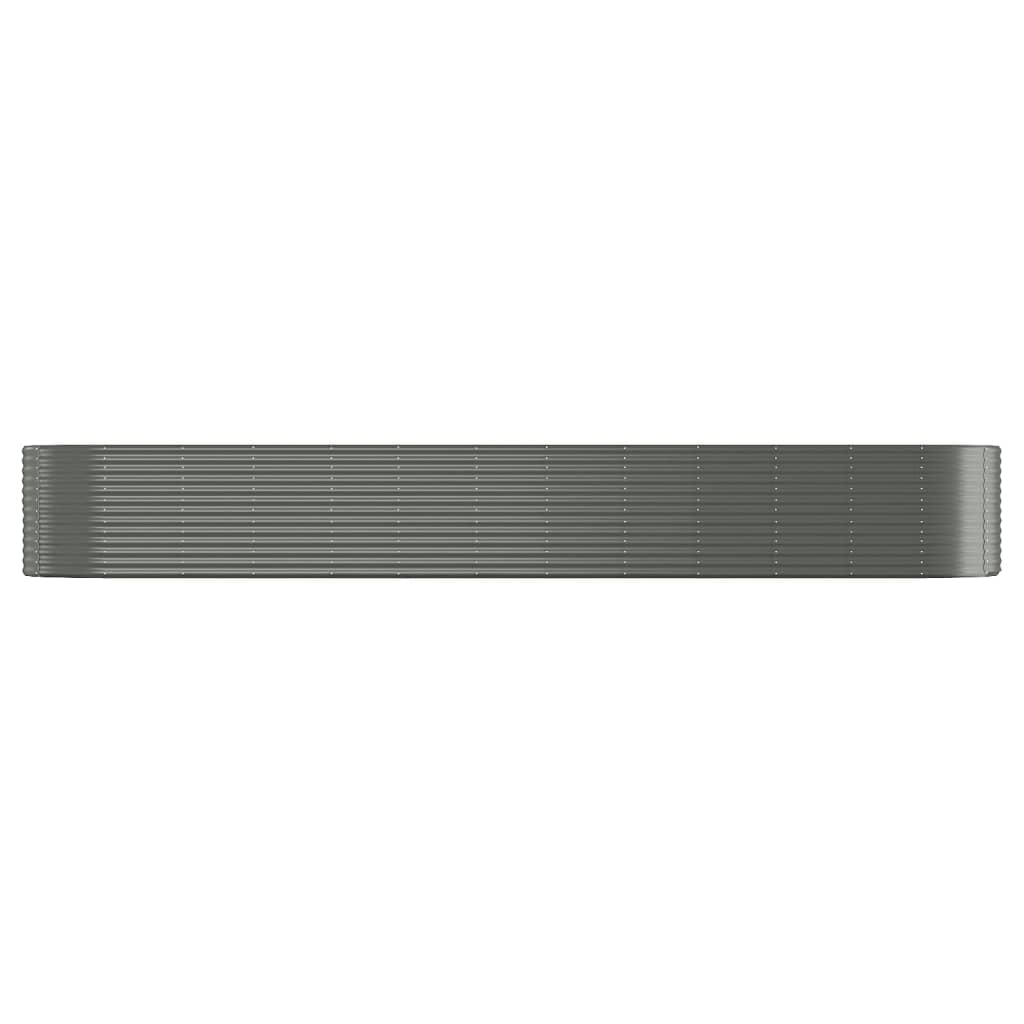 Plantenbak 507X100X68 Cm Gepoedercoat Staal Grijs