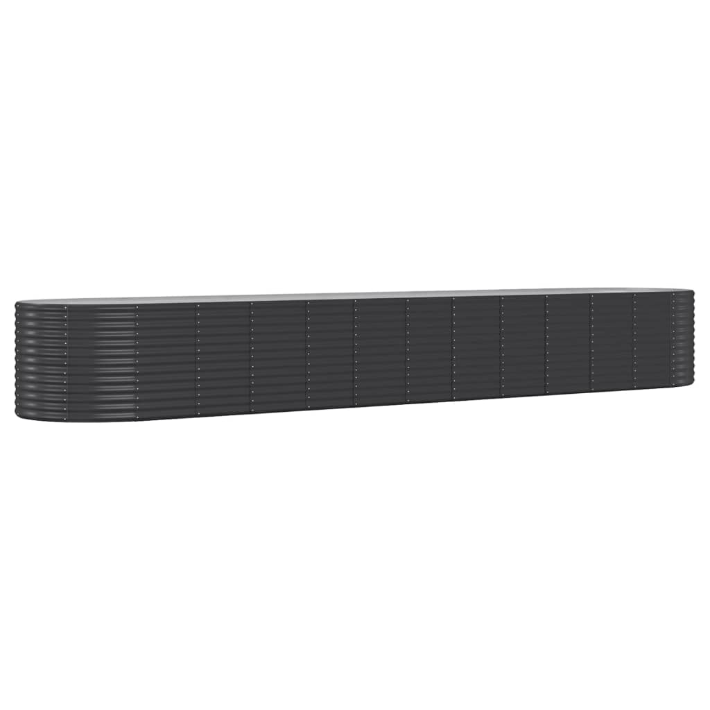 Plantenbak 507X100X68 Cm Gepoedercoat Staal Antracietkleurig