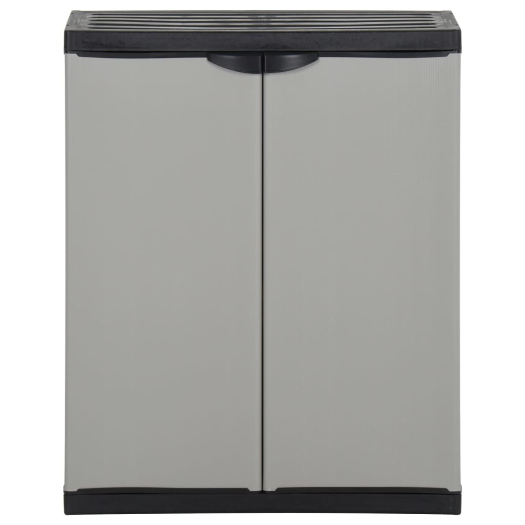 Tuinafvalkast 68X40X85 Cm Polypropeen Grijs En Zwart