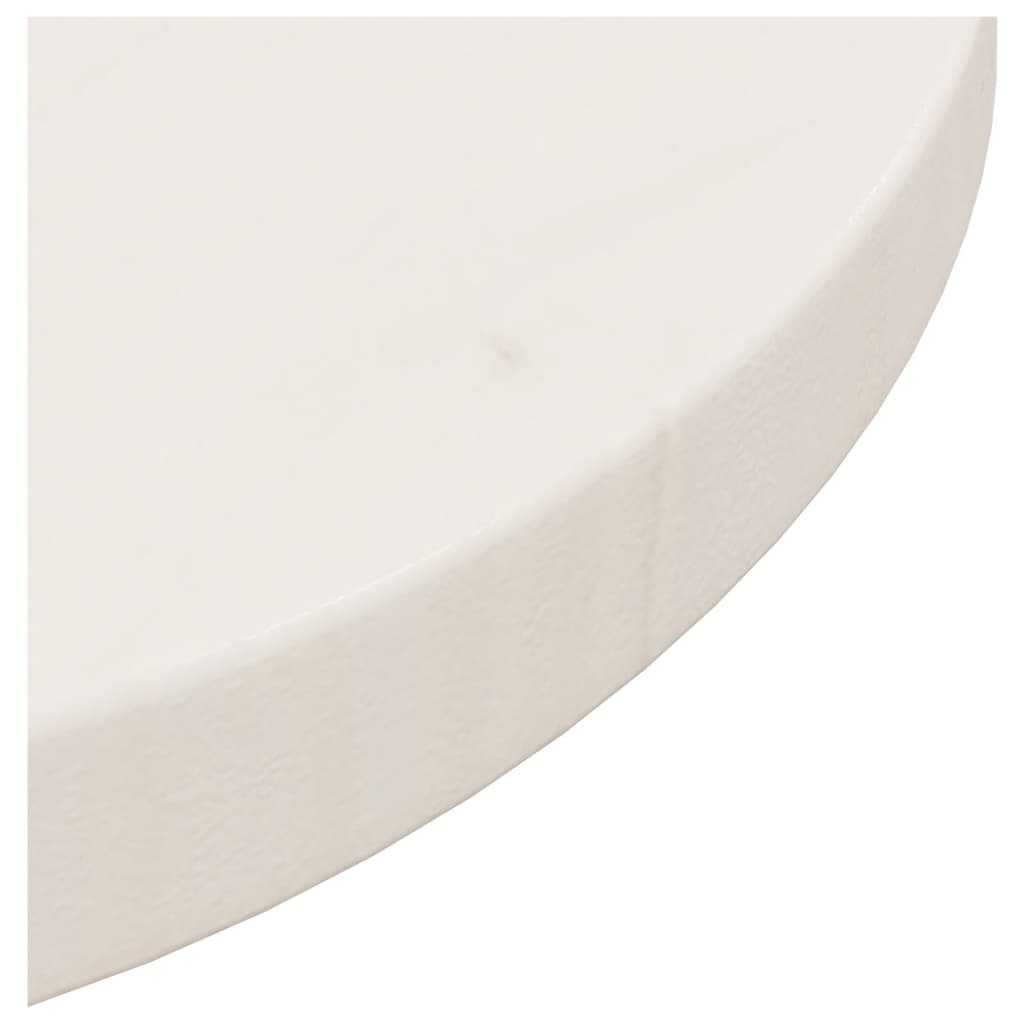 Tafelblad Ø30X2,5 Cm Massief Grenenhout Wit