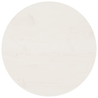 Tafelblad Ø50X2,5 Cm Massief Grenenhout Wit