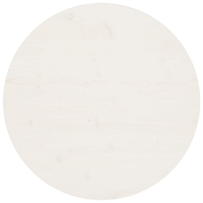 Tafelblad Ø70X2,5 Cm Massief Grenenhout Wit