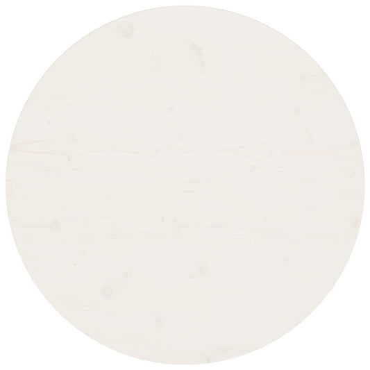 Tafelblad Ø70X2,5 Cm Massief Grenenhout Wit