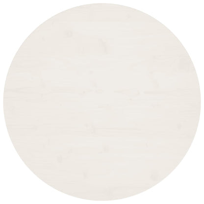 Tafelblad Ø80X2,5 Cm Massief Grenenhout Wit