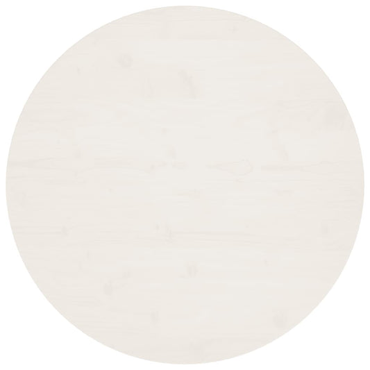 Tafelblad Ø80X2,5 Cm Massief Grenenhout Wit