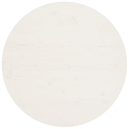 Tafelblad Ø90X2,5 Cm Massief Grenenhout Wit