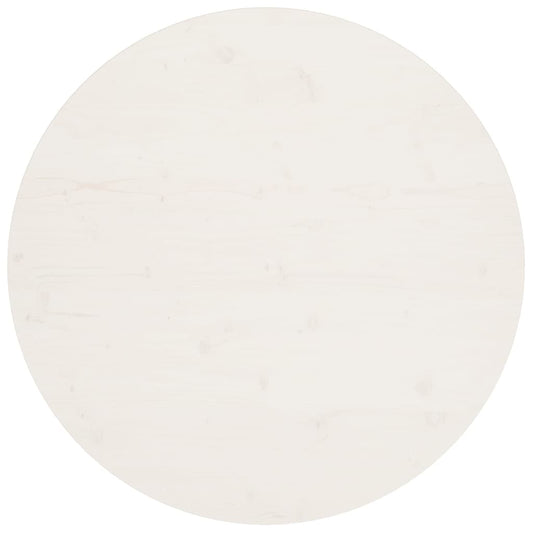 Tafelblad Ø90X2,5 Cm Massief Grenenhout Wit