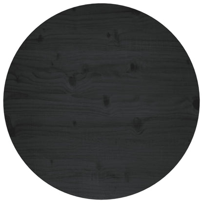 Tafelblad Ø60X2,5 Cm Massief Grenenhout Zwart