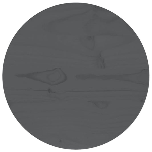 Tafelblad Ø30X2,5 Cm Massief Grenenhout Grijs