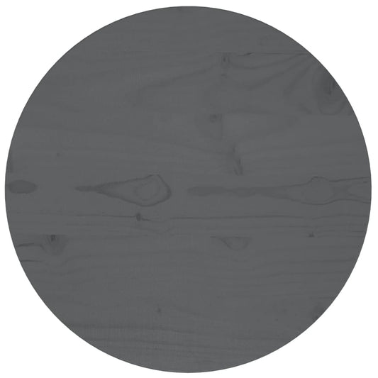 Tafelblad Ø40X2,5 Cm Massief Grenenhout Grijs