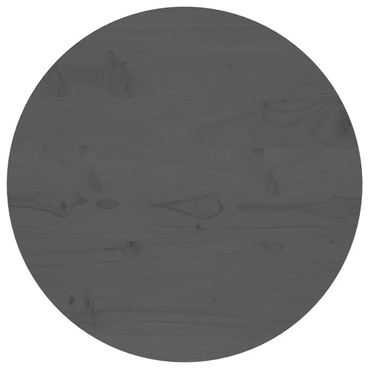 Tafelblad Ø50X2,5 Cm Massief Grenenhout Grijs
