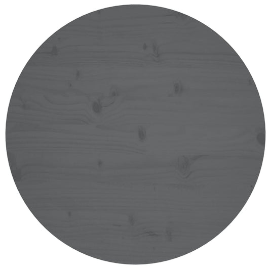 Tafelblad Ø60X2,5 Cm Massief Grenenhout Grijs