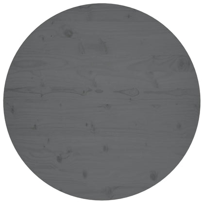 Tafelblad Ø80X2,5 Cm Massief Grenenhout Grijs