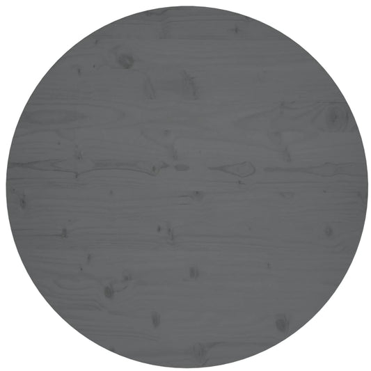 Tafelblad Ø80X2,5 Cm Massief Grenenhout Grijs