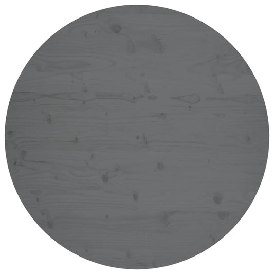 Tafelblad Ø90X2,5 Cm Massief Grenenhout Grijs
