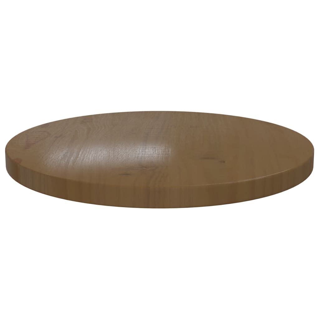 Tafelblad Ø40X2,5 Cm Massief Grenenhout Bruin