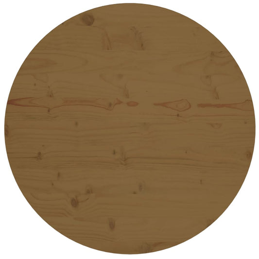 Tafelblad Ø70X2,5 Cm Massief Grenenhout Bruin
