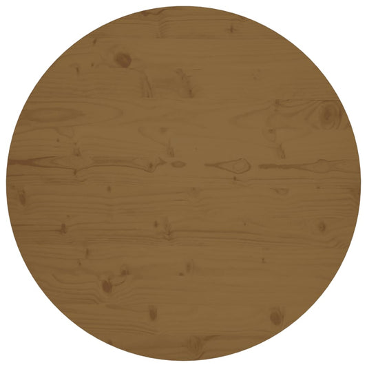 Tafelblad Ø80X2,5 Cm Massief Grenenhout Bruin