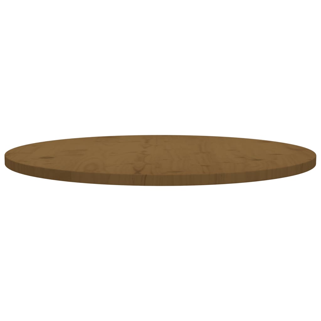 Tafelblad Ø80X2,5 Cm Massief Grenenhout Bruin