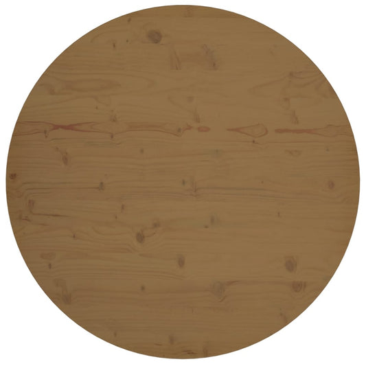 Tafelblad Ø90X2,5 Cm Massief Grenenhout Bruin