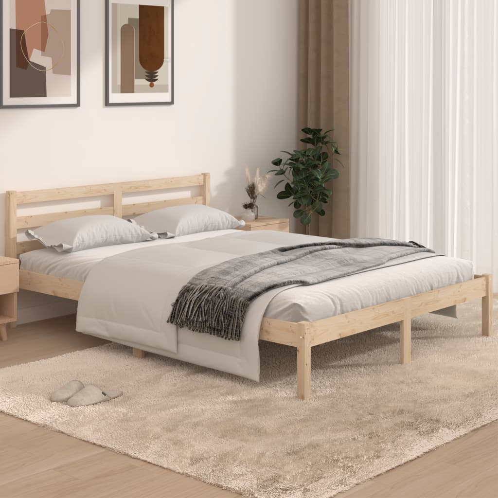 Bedframe Massief Grenenhout 140X190 Cm