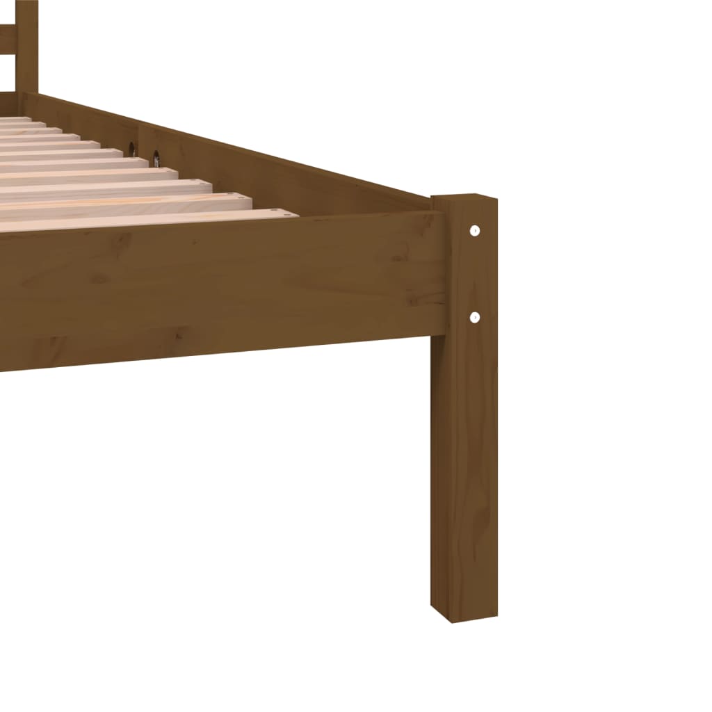 Bedframe Massief Grenenhout Honingbruin 140X190 Cm