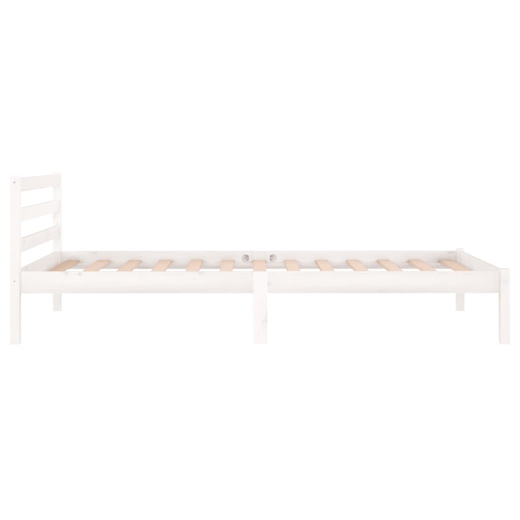 Bedframe Massief Grenenhout Wit 100X200 Cm