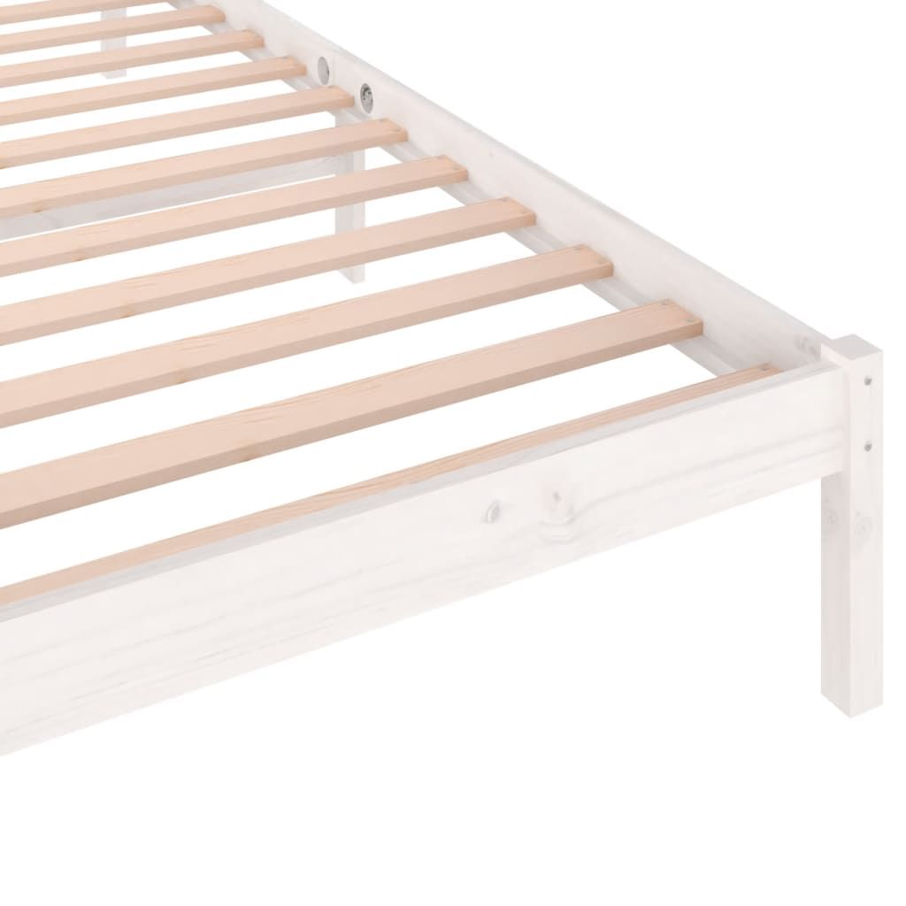 Bedframe Massief Grenenhout Wit 100X200 Cm