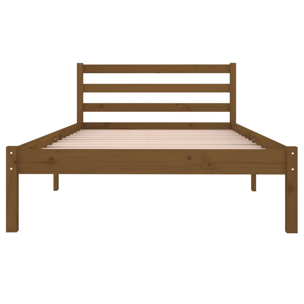 Bedframe Massief Grenenhout Honingbruin 100X200 Cm