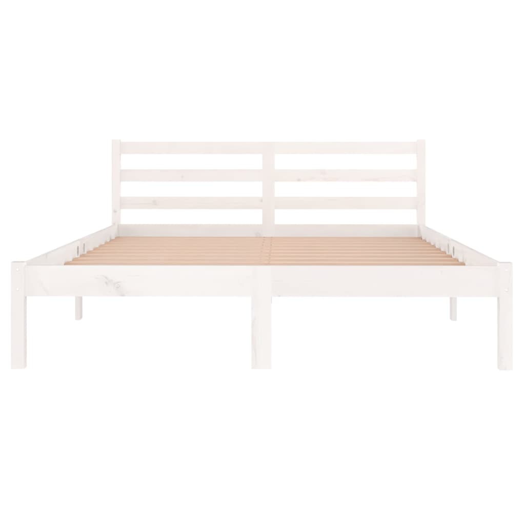 Bedframe Massief Grenenhout Wit 140X200 Cm
