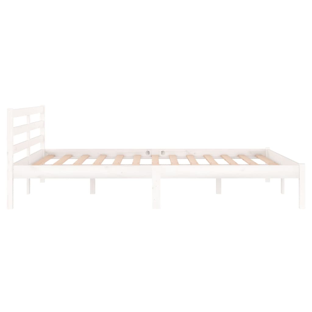 Bedframe Massief Grenenhout Wit 140X200 Cm